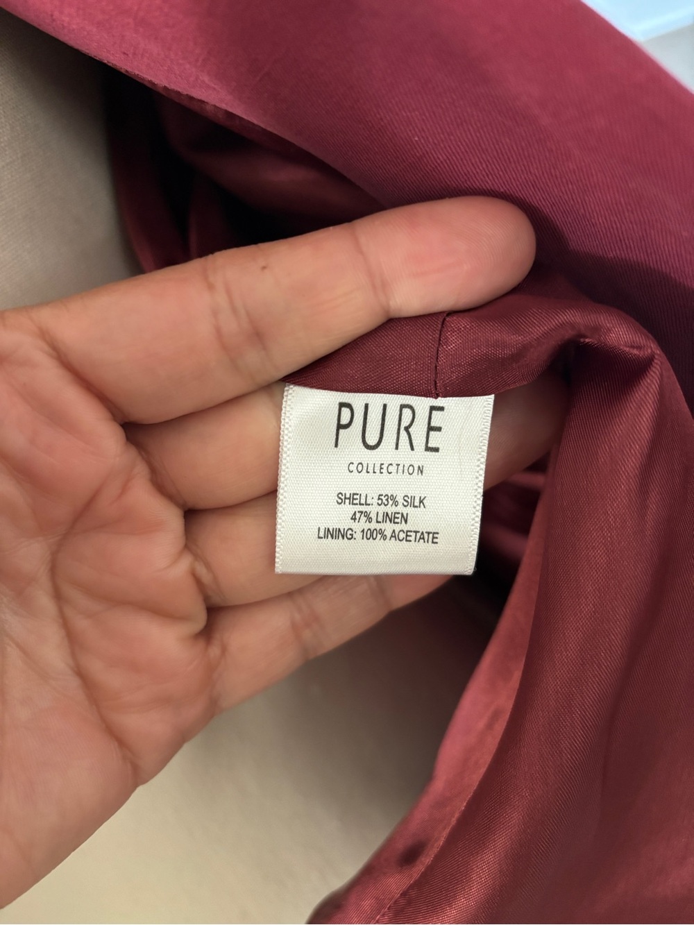 Pure Collection Wine-Red Single-Button Blazer - Picture 3 of 7